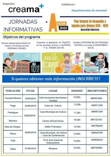 jornadas informativas sobre el programa avalem joves