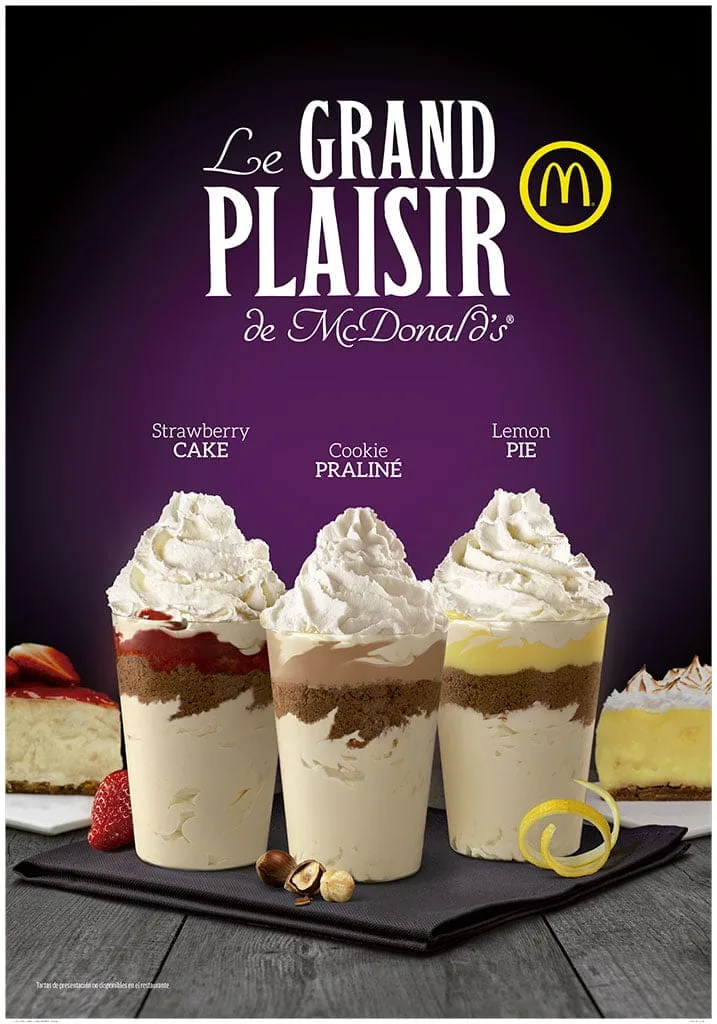 Llega a McDonald's la deliciosa Grand Chicken Premier y de postre, el Le Grand Plaisir de varios sabores 2 Le Grand Plaisir Mcdonald's