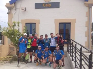 Los atletas del UMMA antes de salir de Calp