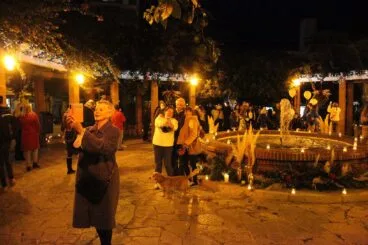 La Glorieta del País Valencià de Dénia iluminada en La Nit de la Llum