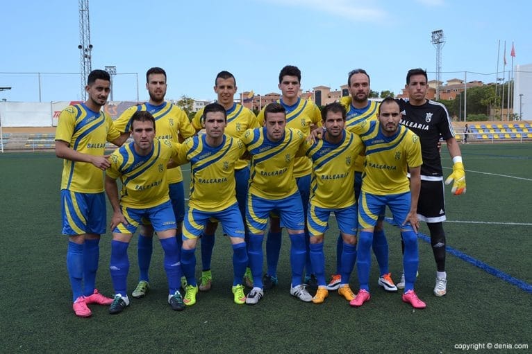 Once del CD Dénia ante la UD Canals