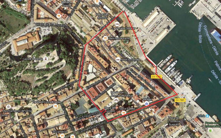 Route of the procession of the Helpless in Dénia