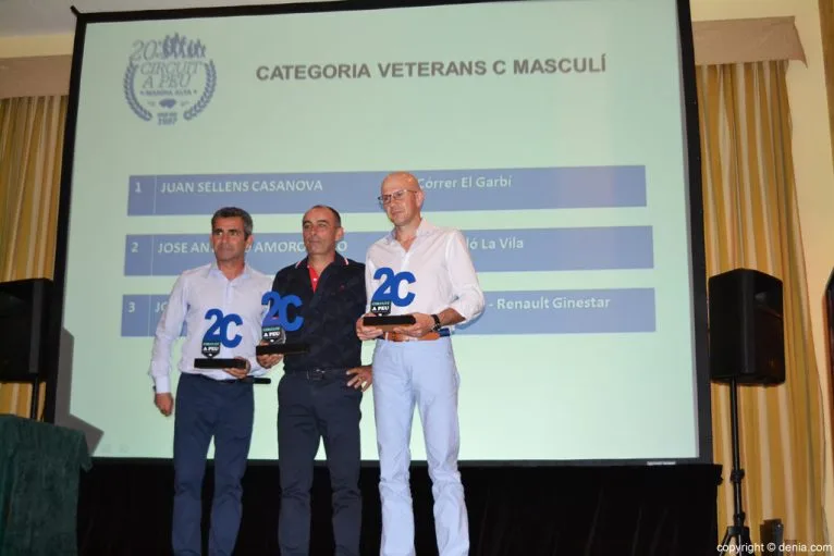 Cena de entrega de trofeos Volta a Peu 2016 - Clasificiación Veteranos C Masculino