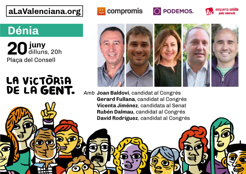 Acto comarcal de la candidatura A La Valenciana en Dénia