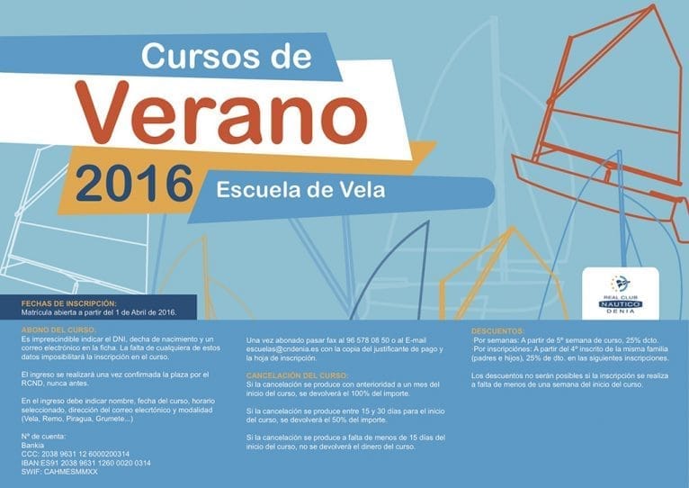 Cursos de Vela Club Náutico Dénia