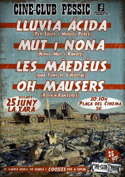 El Cine Club Pessic celebra sus 25 años de historia en el Mercat de la Terra de la Xara 2 Fiesta 25 aniversario Cine Club Pessic La Xara