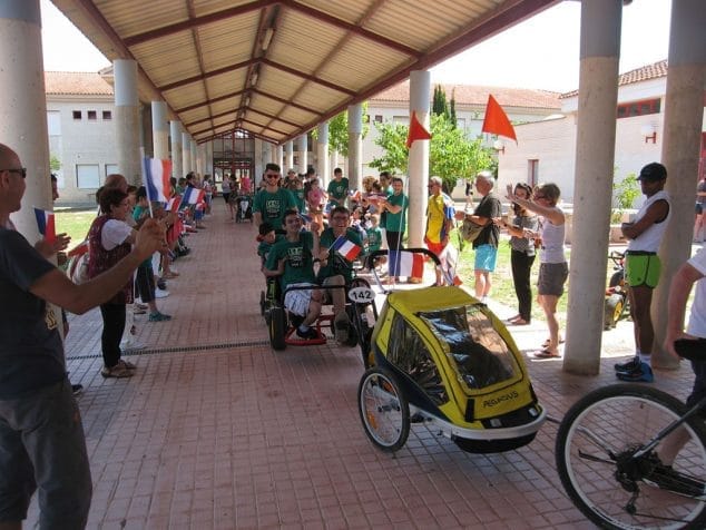 llegada de los corredores al ies maria ibars