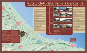 Panel ruta cicloturista Vías Verdes