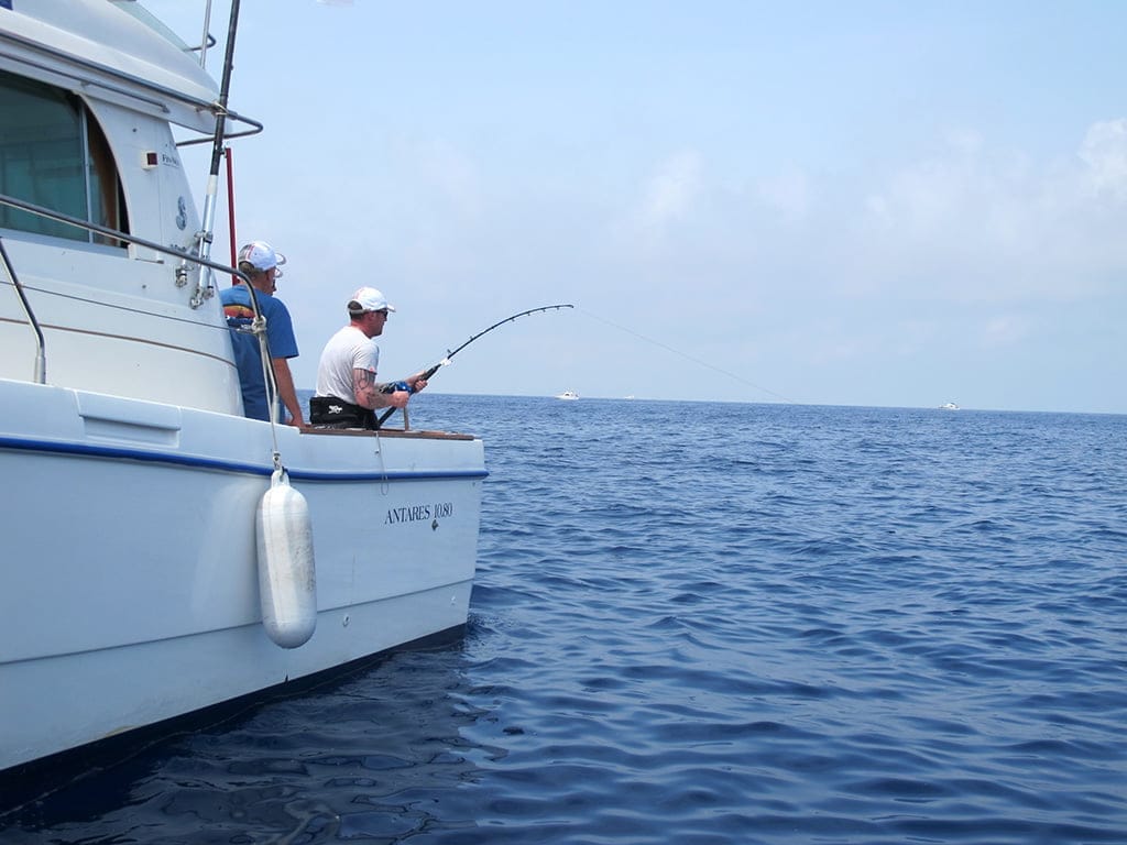 Pescando desde la embarcación