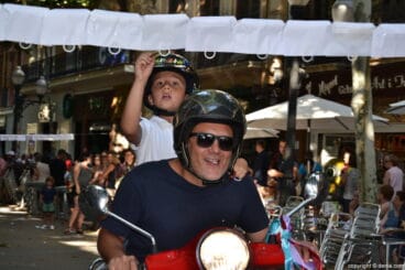 Participantes en la carrera de cintas