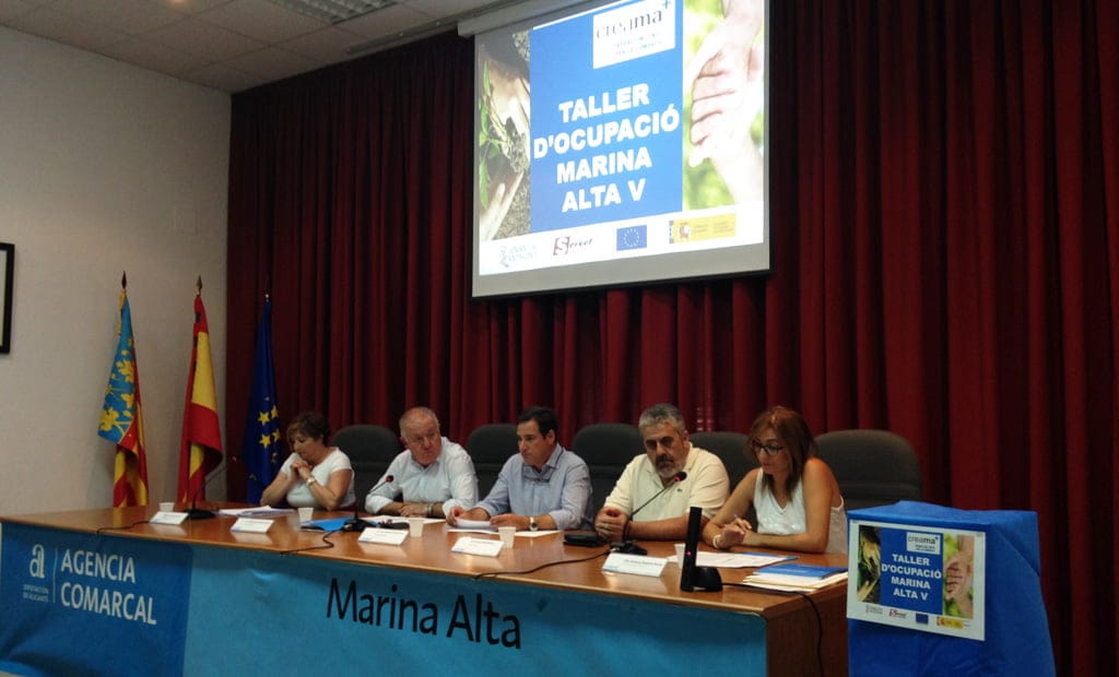Finaliza el Taller de Empleo Comarcal Marina Alta V de Creama 1 Clausura taller de empleo Marina Alta V