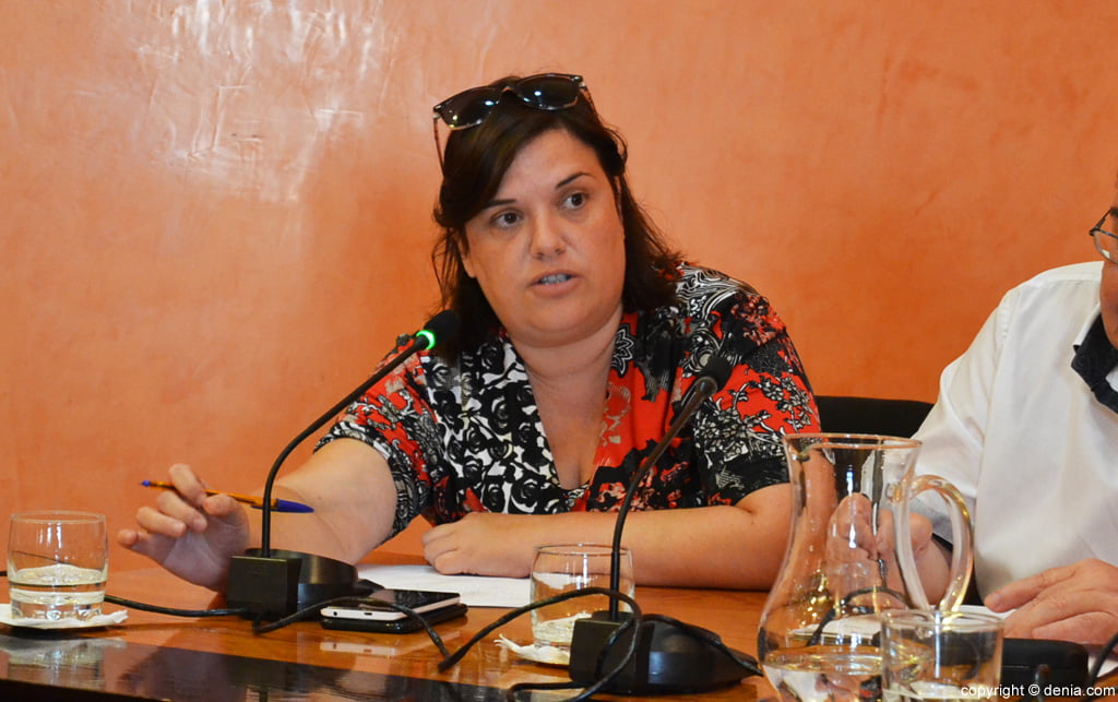 Cristina Morera durante el pleno de julio en Dénia