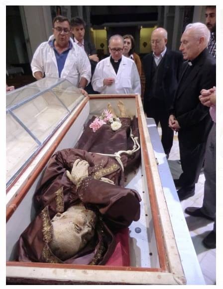 Estado actual del cuerpo del Pare Pere