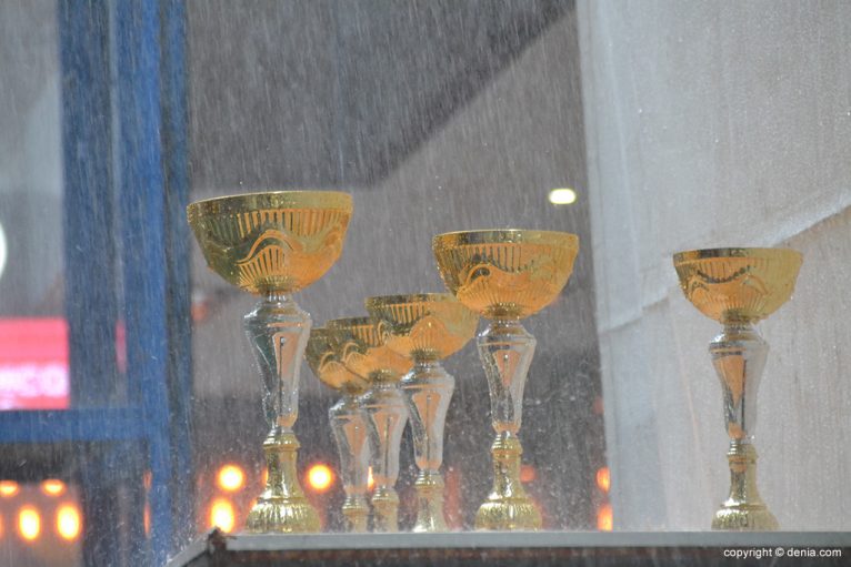 Los trofeos bajo la lluvia