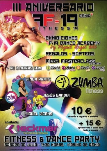 maraton de zumba en marina de denia
