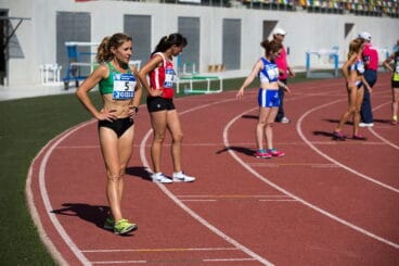 mayca sala antes de tomar la salida