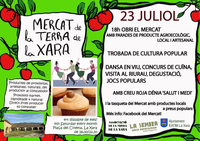 El 23 de julio vuelve el 'Mercat de la Terra' a una renovada Plaça del Cinema 1 Mercat de la Terra La Xara 23 julio