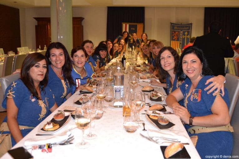 Cena de gala Moros y Cristianos Dénia - Mesa Filà Almogàvers