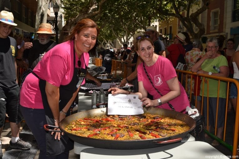 Concurso paellas Sant Roc 2016 Dénia - Paella filà Alkamar