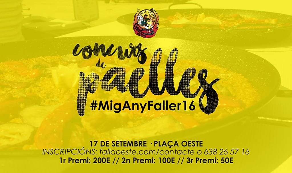 La Falla Oeste prepara su concurso de paellas del 'Mig Any Faller' 2 Cartel Concurso de paelles falla Oeste