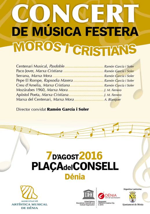 Concierto de música festera Moros y Cristianos Dénia