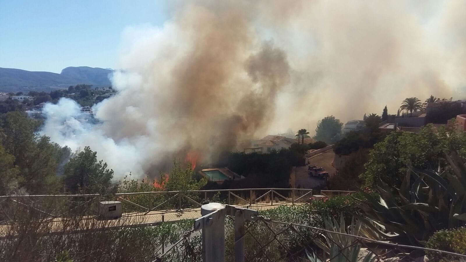 Incendio en Xàbia