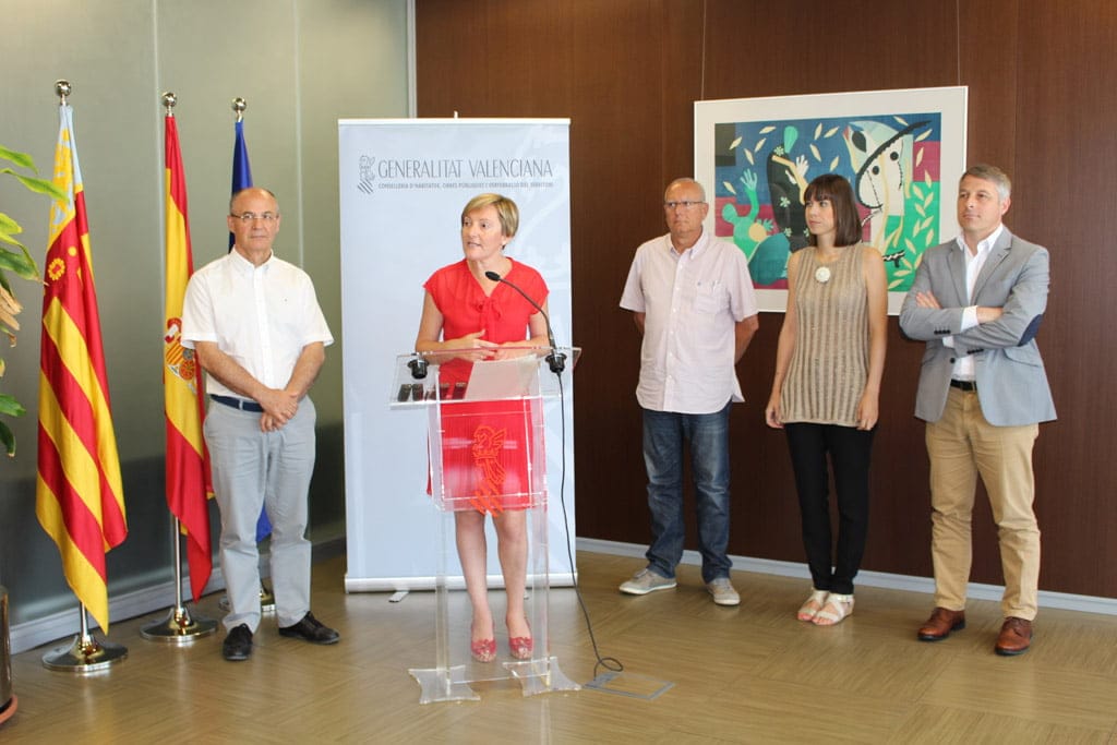 MªJosé Salvador con los alcaldes de Dénia Gandía y Oliva