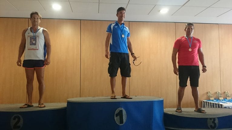 Paulino Llobell en el podio