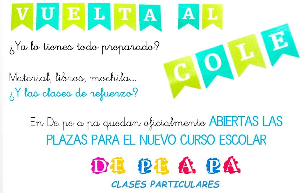 Vuelta al cole De Pe a Pa