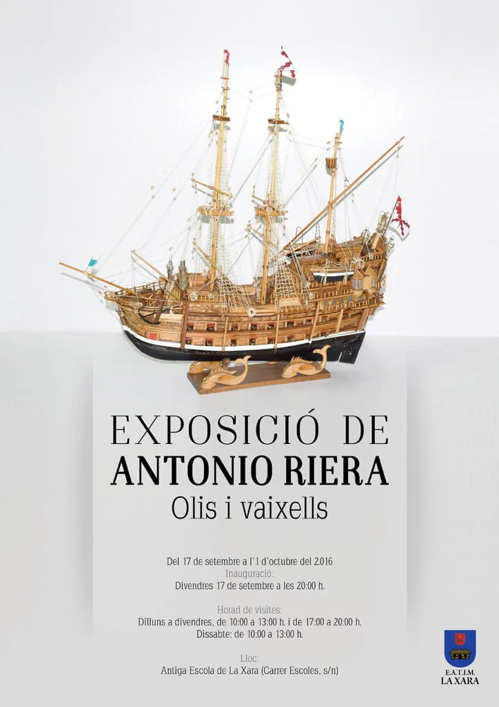 Cartel de la exposición de Antoni Riera en la Xara