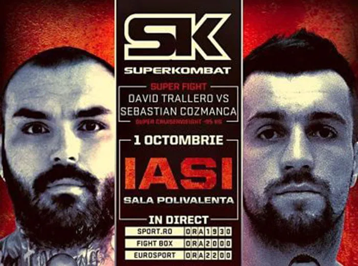 Cartel del combate de David Trallero en Rumania