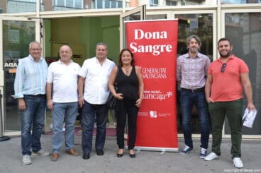Directiva del CD Dénia en el maratón de Donación de Sangre
