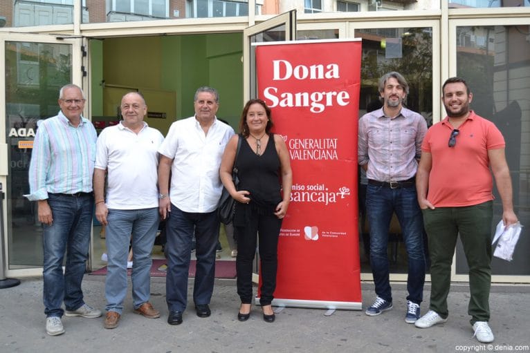 Directiva del CD Dénia en el maratón de Donación de Sangre