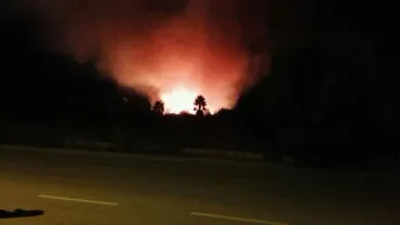 incendio en la carretera de les marines