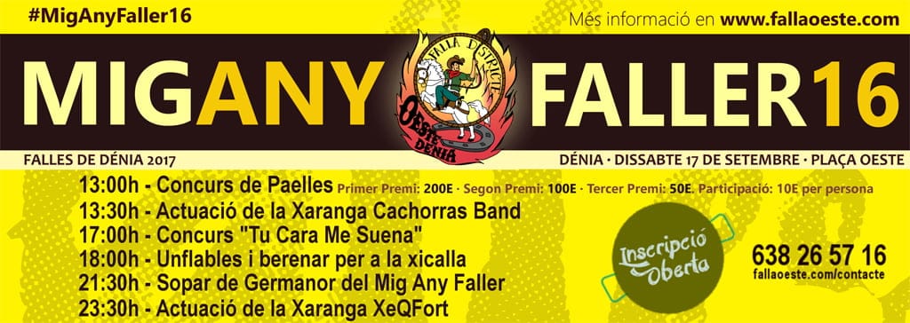 Música, paellas y premios en la celebración del Mig Any de la falla Oeste 1 Mig Any Faller Oeste 2016
