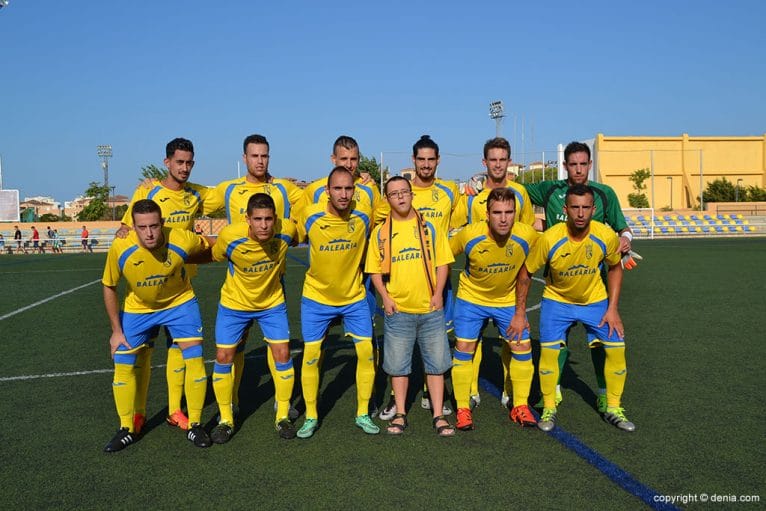 Once del CD Dénia ante el CD Llosa