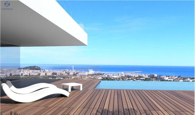 piscina vistas conzeta vivienda pare pere