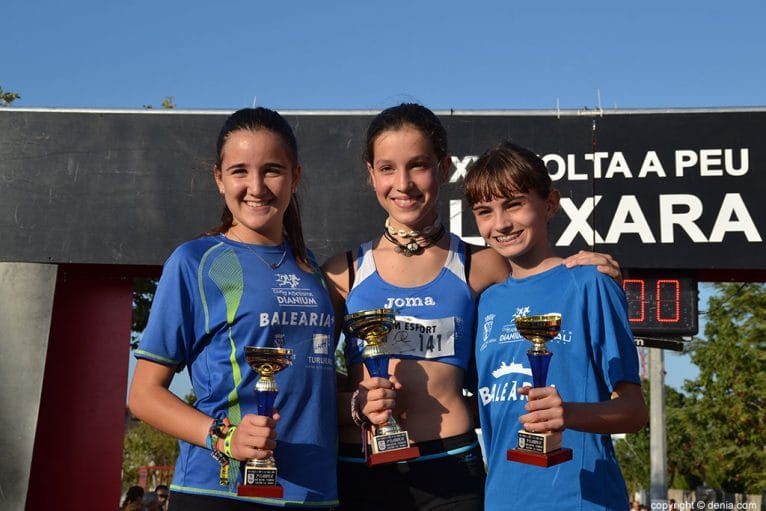 Podio categoría Infantil Femenina