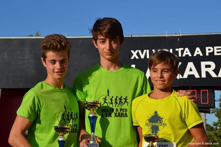 Podio categoría Infantil Masculino