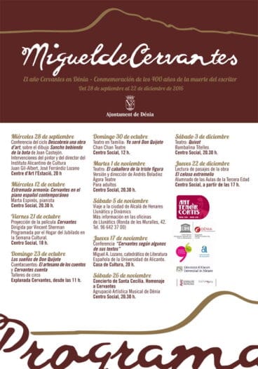 Programación Año Cervantes en Dénia