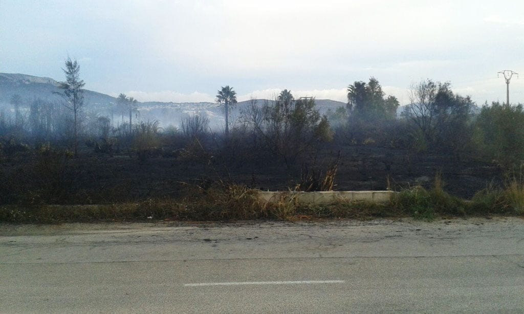 Las noticias más leídas en Dénia.com del 19 al 24 de septiembre 3 Restos del incendio de un solar en Les Marines