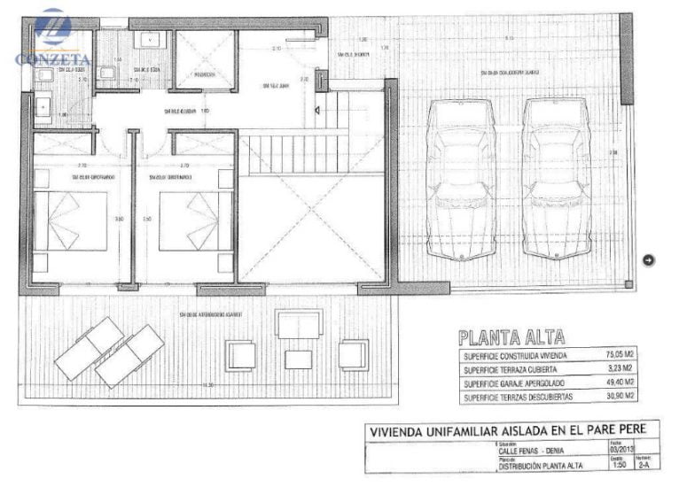 One of the plans of the house Pare Pere de Conzeta
