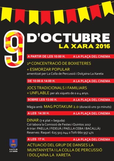 9 doctubre 2016 la xara