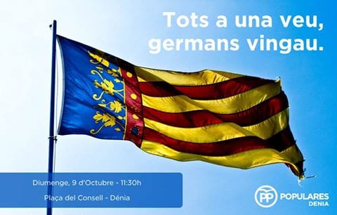 Acto PP 9 d'Octubre Dénia