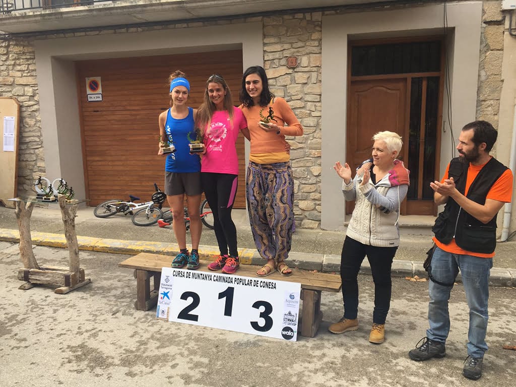 Aida Pérez en el podio