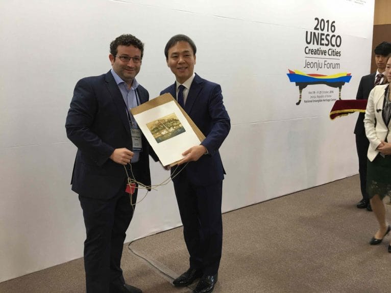 La delegación dianense en Corea