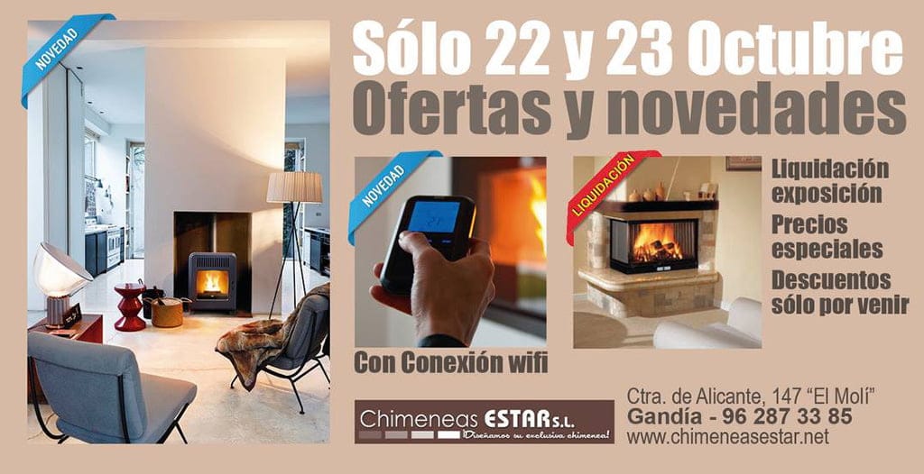 Este fin de semana Chimeneas Estar quema sus precios 2 Oferta Chimeneas-Estar