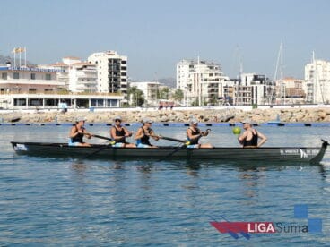 veteranos del club boga en la regata de gandia