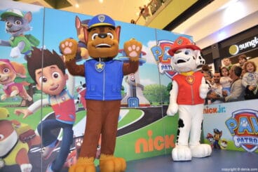 Visita de la Patrulla Canina al Centro Comercial Portal de la Marina – Llegada de los personajes