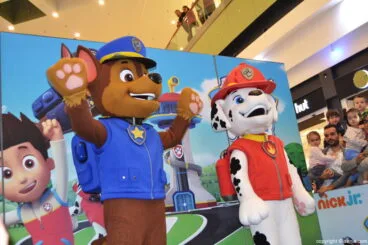 Visita de la Patrulla Canina al Centro Comercial Portal de la Marina – Chase y Marshall